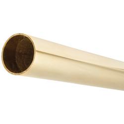 38mm Solid Brass Bar Rail Tube - 2500mm Length - Polished