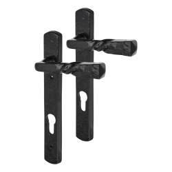 Olde Forge uPVC Multipoint Door Handle - 92mm c/c - Antique Black Iron