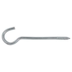 Ceiling Hooks to Screw - 78mm Length - Zinc Plated - Pack of 10