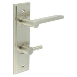 Burlington by Frelan Satin Nickel Fire Rated DIN Bathroom Door Handles - Fitzrovia - Inner 3 - 200 x 55mm
