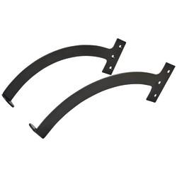 Iron Quadrant Arm Fanlight Stay - 250mm Length - Black - Pair