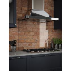 Screw Fix Glass Kitchen Splashback - 750 x 900mm - Clear
