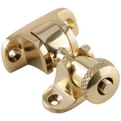 Hampstead Heavy Duty London Style Brighton Sash Window Fastener - 49 x 20mm - Polished Brass