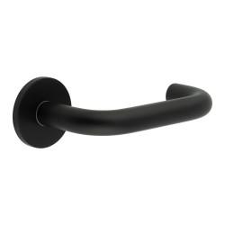CRES by Frelan Black Sprung 19mm Fire Rated Return to Door Handles on Round Rose - CR-106 Range