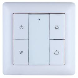 Integral LED Bluetooth & RF Universal Wall Mounted Touch Remote Control for LED Strip Lights - White