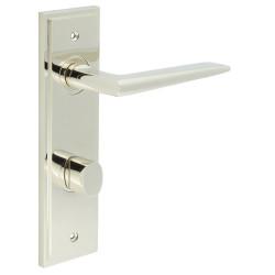 Burlington by Frelan Polished Nickel Fire Rated DIN Bathroom Door Handles - Mayfair - Inner 2- 200 x 55mm