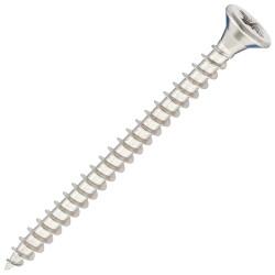 SiDAX Pozi Countersunk Wood Screws - 4.0 x 50mm - A2 Stainless Steel - Pack of 200