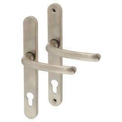 Rutland Satin Nickel uPVC Multipoint Door Handles - 92mm c/c - Frontier Collection