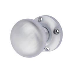 Heritage Brass by M Marcus Satin Chrome Mortice Door Knob - 57mm Rose Diameter - Victoria Range