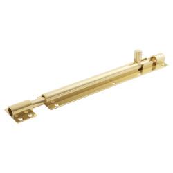 Altro Polished Brass Straight Barrel Bolt - 250 x 40mm