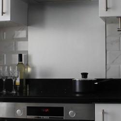 Altro Aluminium Kitchen Splashback - 900 x 750mm - Gloss Brushed Aluminium