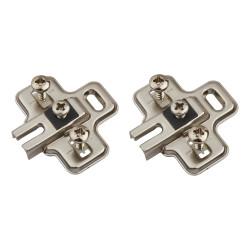 Blum MODUL Cruciform Cabinet Mounting Plate - Expando - 0mm Spacing - Nickel Plated - Pair
