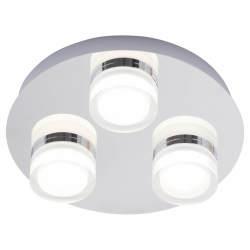 Forum Spa Amalfi 5W 3 Light Flush LED Bathroom Ceiling Light - IP44 - 4000K Cool White - Chrome